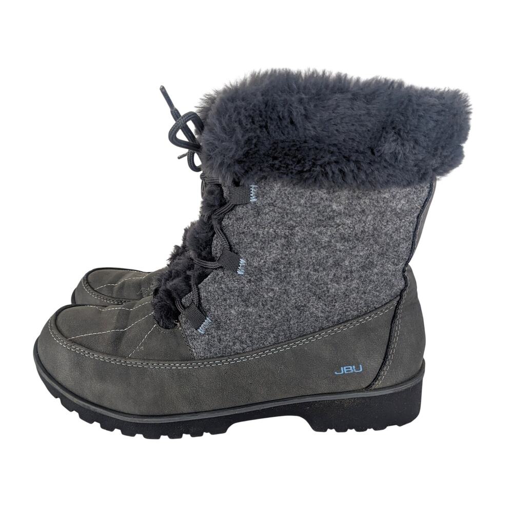 JBU Jambu Colorado Women’s Fur Lined Winter Snow Boot Sz 9 Lace Up Gray